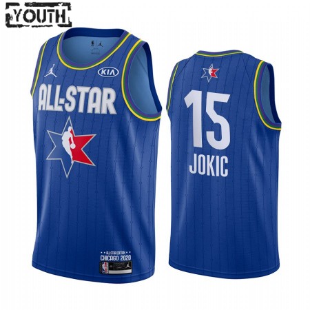 Maglia NBA Denver Nuggets Nikola Jokic 15 2020 All-Star Jordan Brand Blu Swingman - Bambino